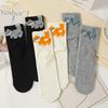 5 Pairs Cartoon 3D Cat Egg Design Socks for Women Soft Comfortable Cute and Funny Middle Tube Socks