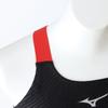 Mizuno EXER SUITS Half Suit for Competitive Swimming and Size XL Women's Training, N2MG2775, 96 Black/Red,