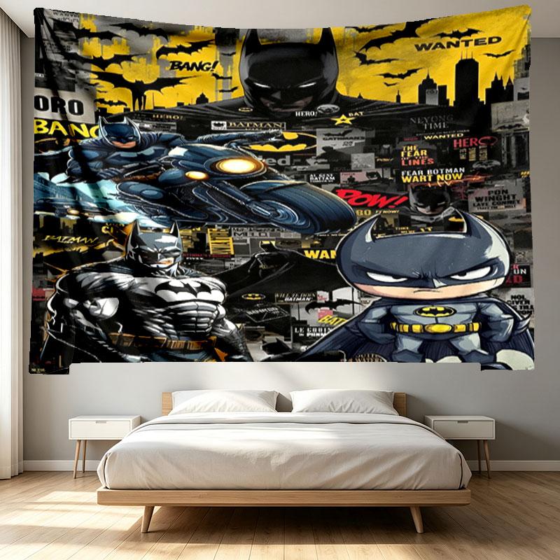 Superheroes Print Tapestry - Portable Wall Decor Cloth, for Home, Dorm, Travel, Bedroom, Living Room - Ideal Birthday Housewarming Gift
