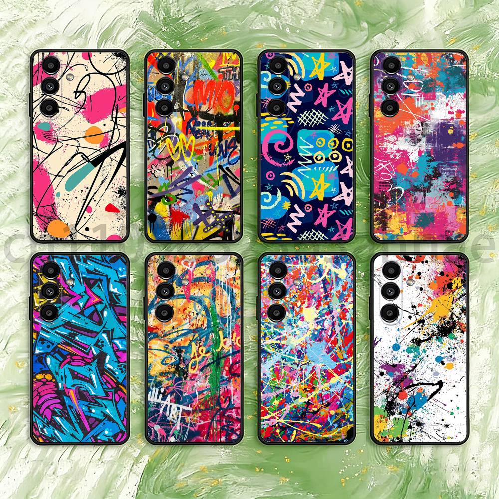Colorful graffiti Phone Case For Samsung Galaxy S21 22 23 24 S25 Ultra PlusS20 FE S10 Plus Cover Funda