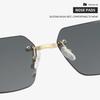 New Leopard Head Sunglasses Frameless Trend Street Sunglasses Joker Box Women Sunglasses