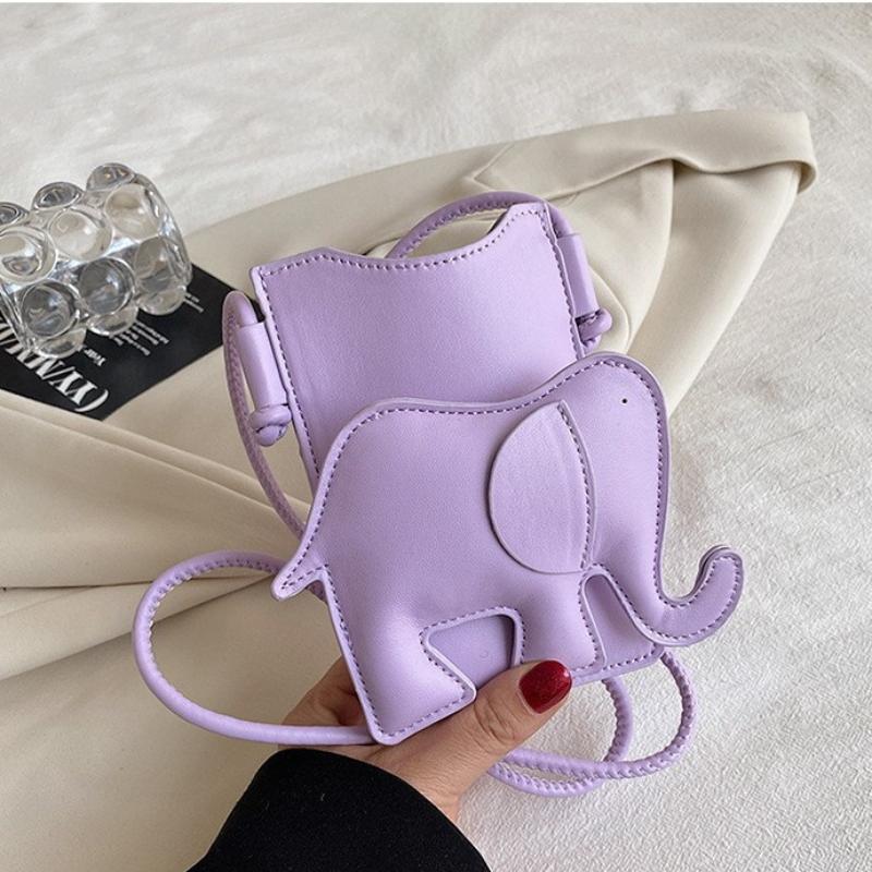 1 Stück Luxus Münzbörse Leder Mini Elefant Umhängetasche Personalisierte Handytasche Niedliche Kleine Umhängetasche Für Damen