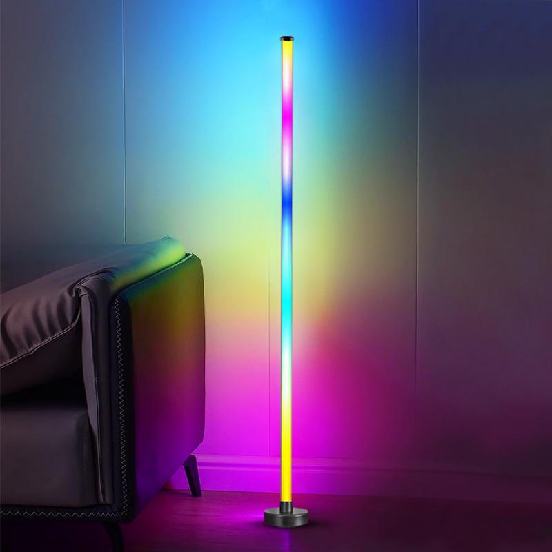 RGB Fantasy Corner Floor Lamp: Music Rhythm Atmosphere Light for Living Room & Bedroom