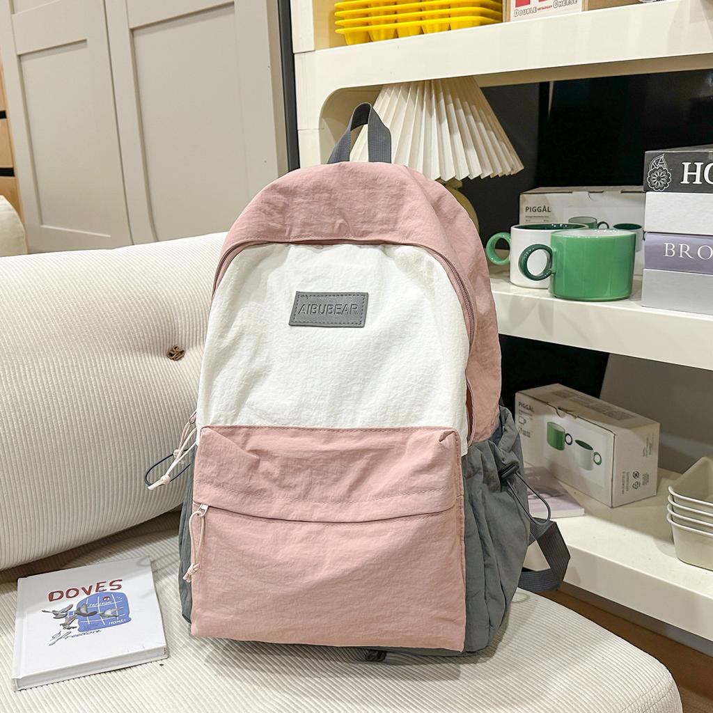 Schoolbag Mori foreign style backpack Korean version of the new large-capacity load reduction student schoolbag trendy fashion versatile bar pain baga