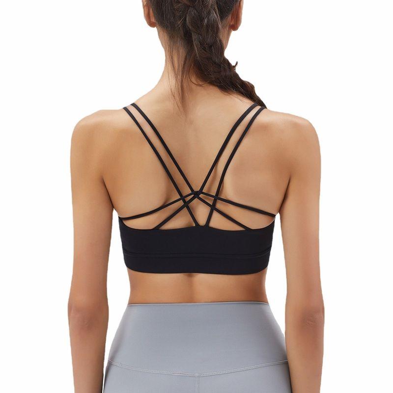 European and American New Sports Underwear Women Shockproof Running Nude Feel Yoga Vest Beauty Back Sexy Sling Fitness Bra