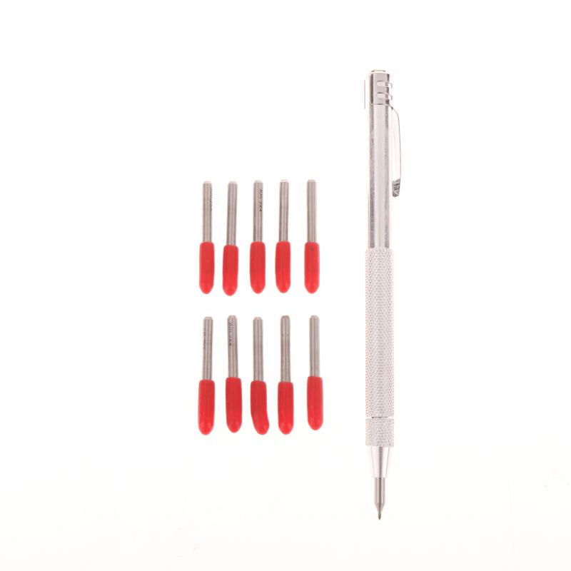 1Set Scriber Pen Carbide Steel Tip Engraving Pen For Glass Metal Wood Construction Marking Tools