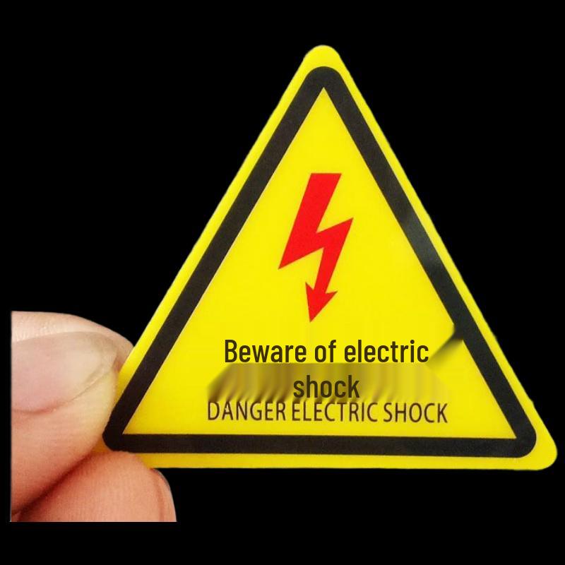 Brangdy  Beware of Electric Shock  PVC Safety Warning Sign