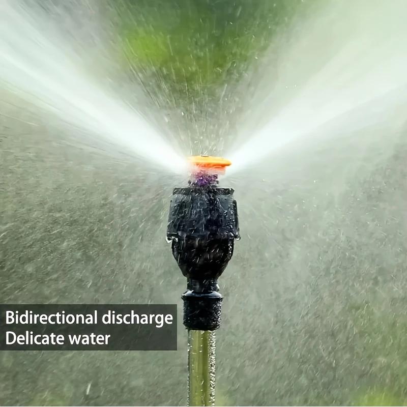 360° Rotating Tripod Sprinkler for Lawn/Garden, Double-Sided Coverage, Telescoping Design