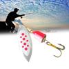 5Pcs Steel Treble Hook Spinner Baits Sequins Lures Set Spoon Fishing Spinner Swimbaits Set for Saltwater and Saltwater