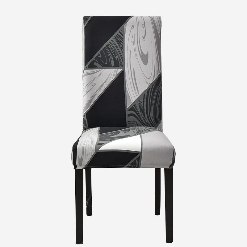 Bedruckter Stuhlbezug, elastischer Küchensitzbezug, Stretch-Spandex-Stuhlbezüge für Esszimmer, Hochzeit, Hotel, Bankett, waschbar, 1 Stück