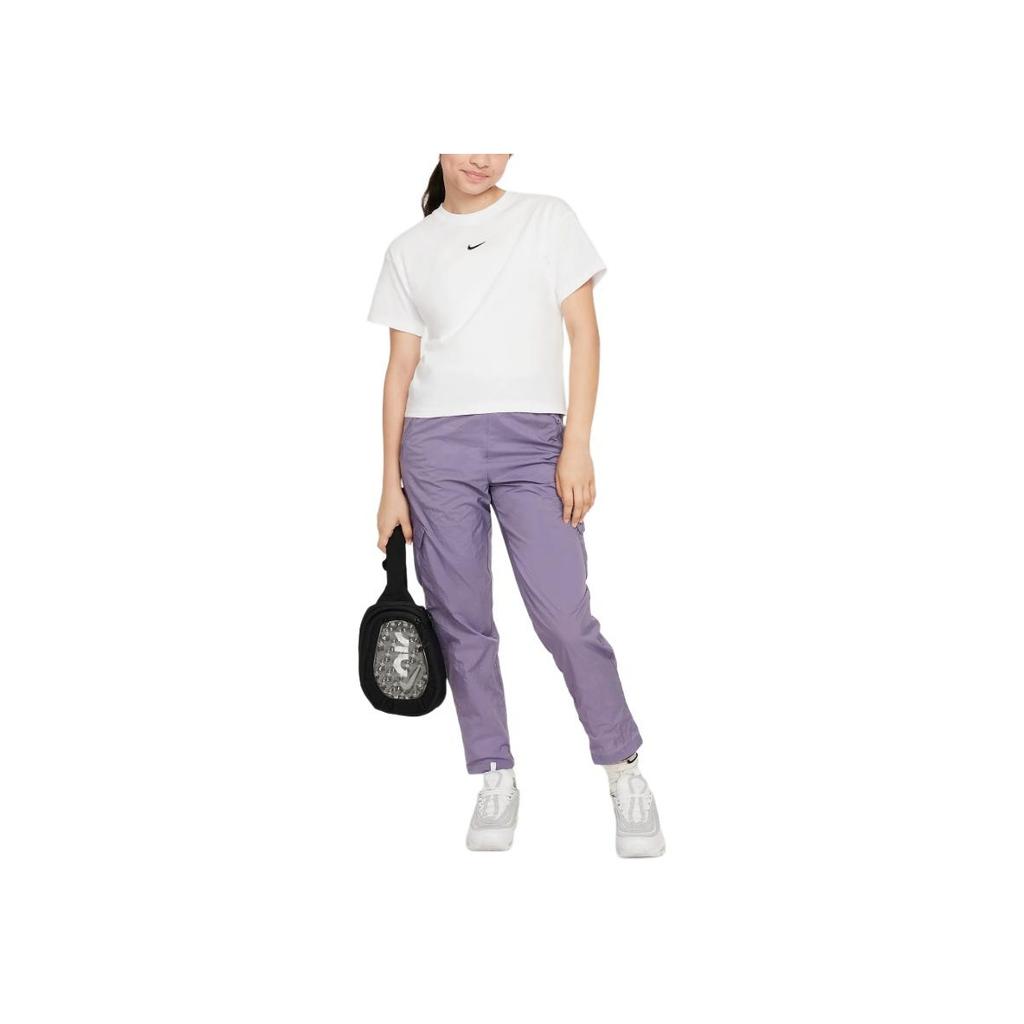 Nike Sportswear Essentials Series T-Shirt Soft Comfortable Casual Versatile Short Sleeve Kids Tops White FZ5559100