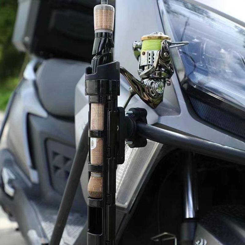 Ergonomic Motorcycle Fishing Rod Holder Fishing Poles Mount Bracket With 360 Degree Rotation For Outdoor Camping Travel