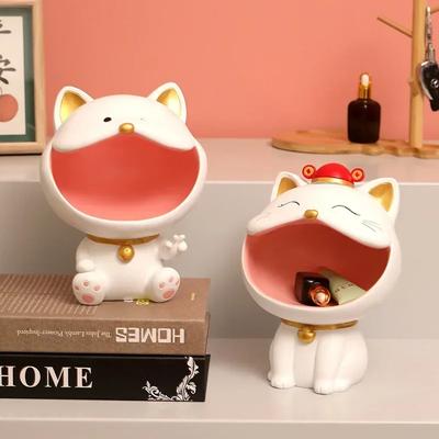 1 peça decoração para casa artesanato de resina estátuas de interior fofas decorações criativas para sala de estar mesas estátuas de armazenamento