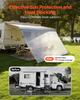 RV Awning Sun Shade Screen, 2 x 3.3 m Polyester Mesh Sun Shading Screen (Fits 3.5 m Awnings), Double-Stitched Breathable Sunscreen for RVs Travel and