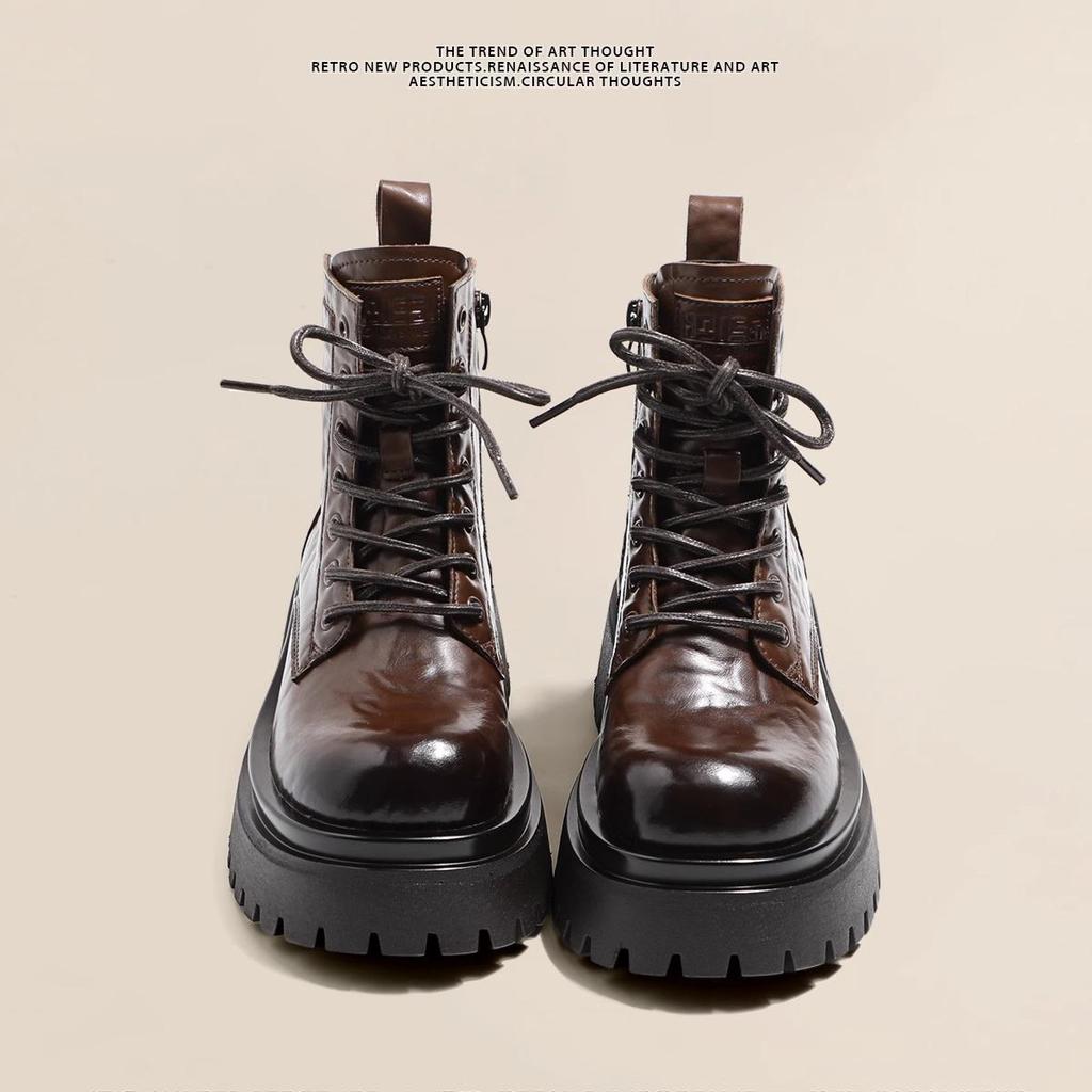 [Fanfna] Martin Boots Damen 2025 Neu Herbst und Winter Britischer Stil Explosion Erhöht Dicksohlig Vielseitig Skinny Kurze Stiefel