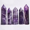 Natural Stone And Crystals Point Wand Witchcraft Rose Quartz Amethyst Home Decoration Mineral Stones Crafts Room Aquarium Decor