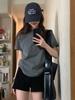 Basic Shoulder Pure Cotton T-shirt Women's Summer Casual Versatile Korean Version Gray Short-sleeved Ins Trendy Thin Loose Top