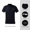 Li-Ning Versatile Simple Fashion Solid Color Pullover Short Sleeve Polo Shirt Men Tops Black APLW517-2