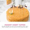 20 Pcs Cake Insert Ornaments Dessert Card Cupcake Picks Paper Xmas Party Decorations Felt Toppers for Christmas