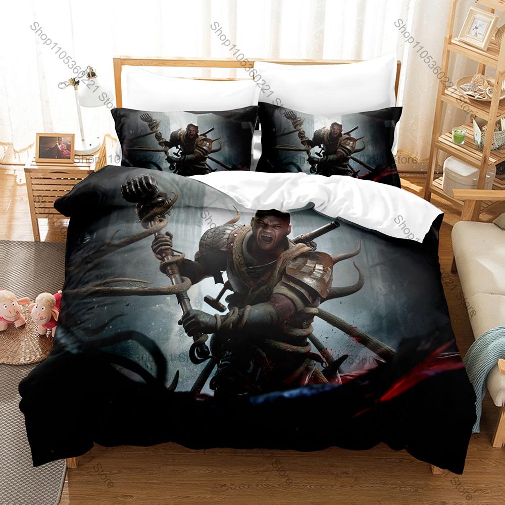 Remnant From the Ashes Pattern Duvet Cover + 2 Pillowcases, Stylish Soft Bed Linens for Game Lovers