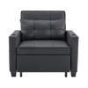 3-in-1 Extendable Single Sleeper Sofa – With Cup Holders and USB Port, Sofa Lounge Chair, Sleeper Chair, Armchair, Perfect for Small Rooms