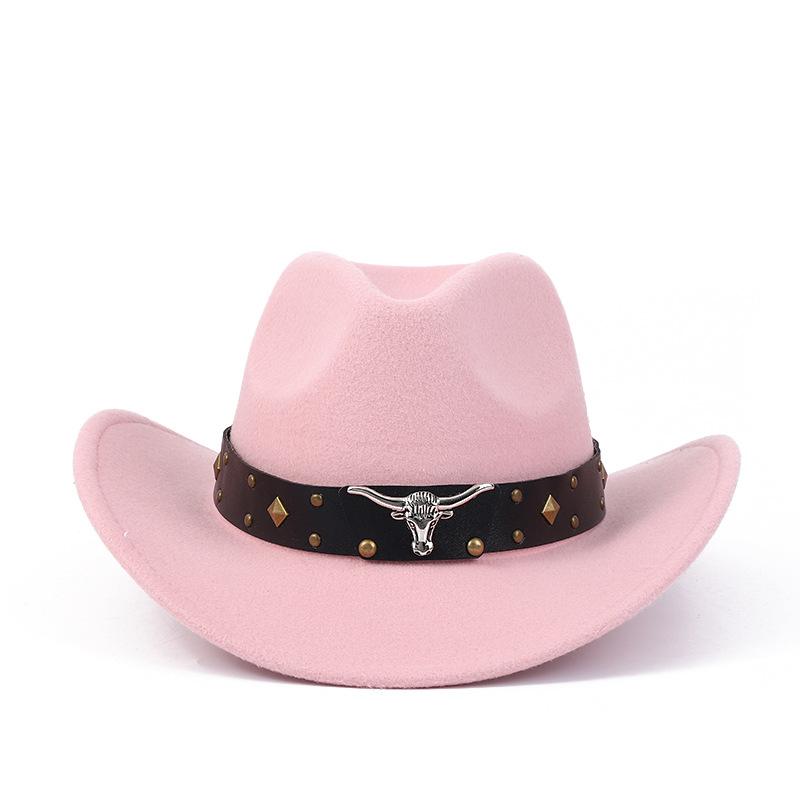 

Tibetan Top Hat, Western Cowboy Hat, Tibetan Felt Hat, Cow Head, Grassland, Plateau Ethnic Style Outdoor Hat M（56-59cm）