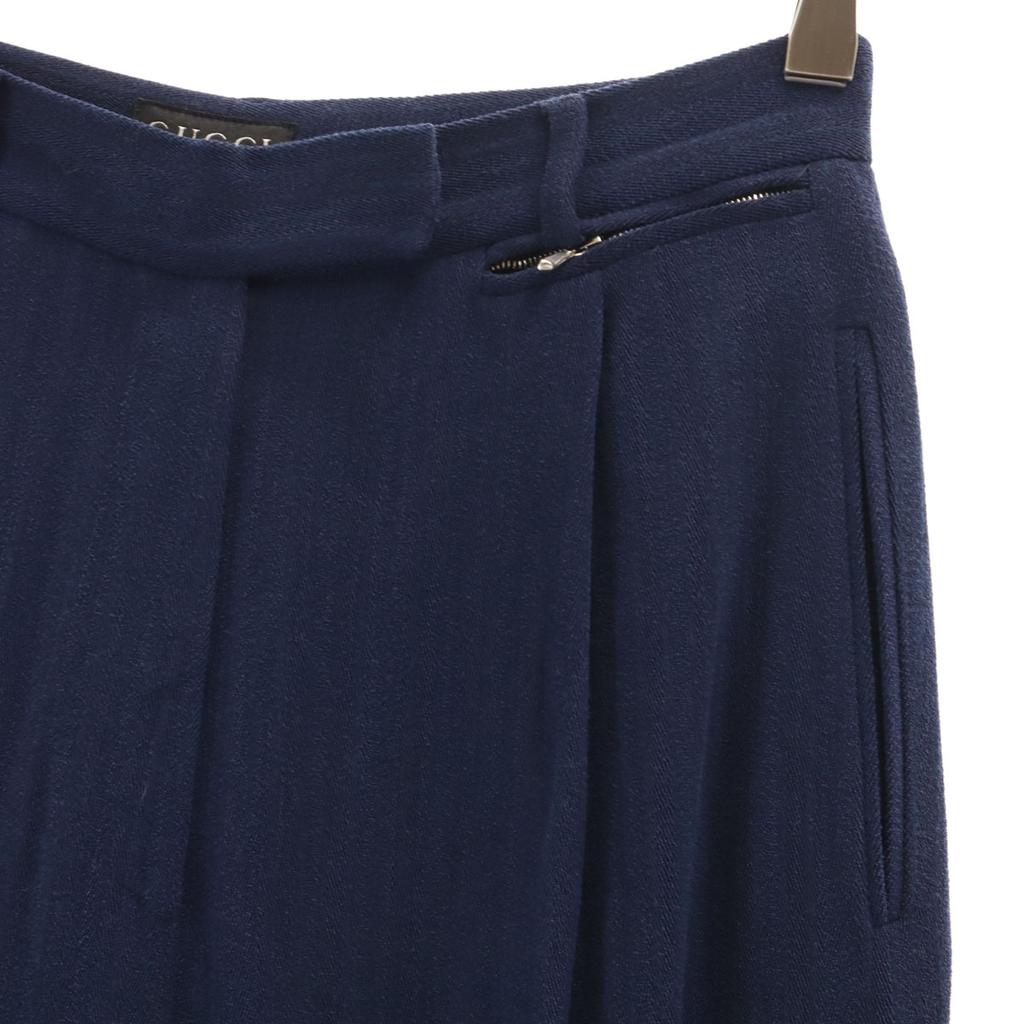 GUCCI 90s Made in Italy Old Herringbone pants suit Setup 40/42 Navy Women Used