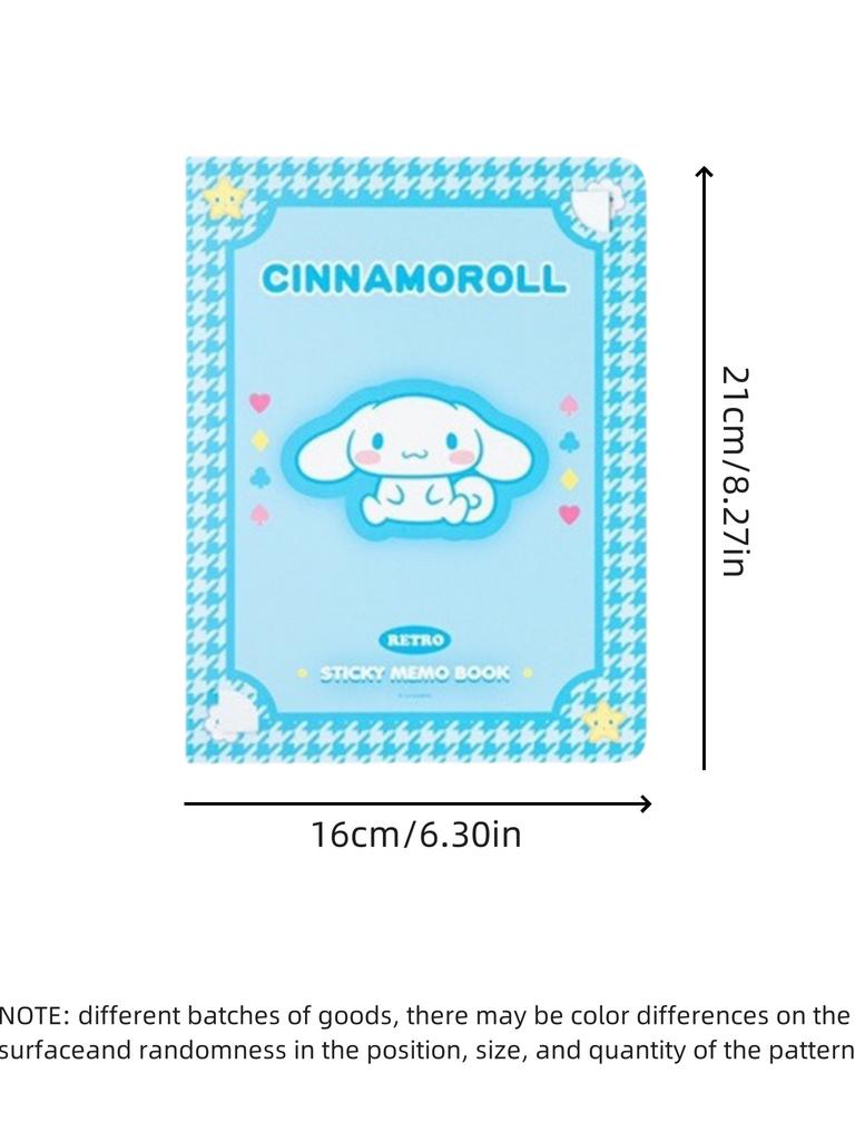 Hot Cute Sanrio & For Kuromi Cinnamoroll Sticky Notepad, Adorable Oblong Paper Notepad For Office Stationery