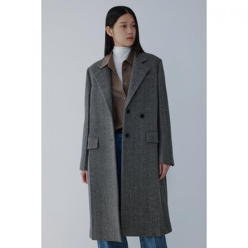 Vov Wool Blend Herringbone Pattern Coat 7115416x07