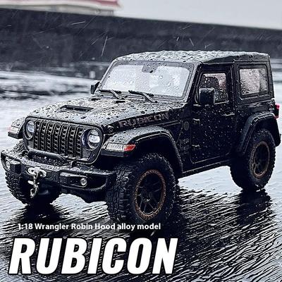 1:18 Jeep Wrangler Rubicon Off Road SUV Alloy Metal Diecast Model Car Sound & Light Collecting Hobbies Toys Gifts For BoyFirend
