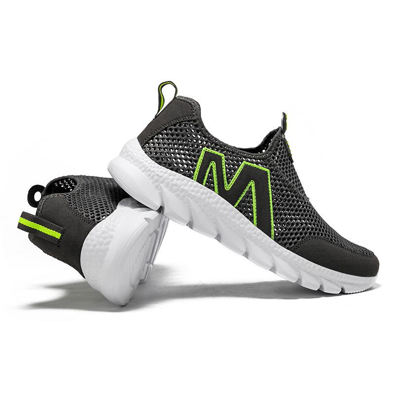 Women's sports shoes summer single net shoes hollow breathable light wading shoes middle-aged and elderly walking shoes couple shoes
