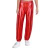 Kinder Mädchen Shiny Metallic Dance Hosen Elastische Hohe Taille Hip Hop Hosen Streetwear Dancewear