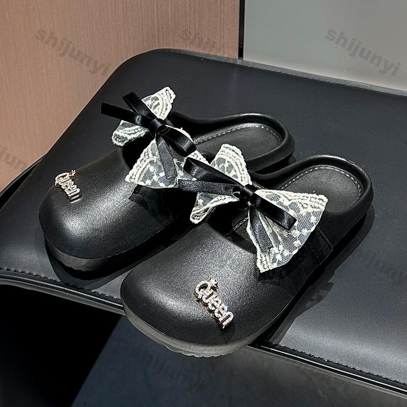 Fashion Women's Slippers New Summer Fashion Bow-knot Non Slip Casual Flats Lightweight Comfortable Breathable Outdoor Soft Sole Sandals