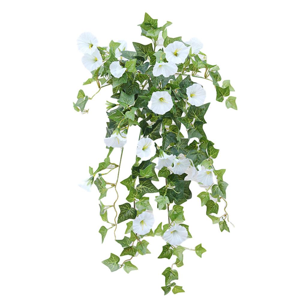Hanging Basket Artificial Silk Morning Glory Flower Vine Home Decor Hot