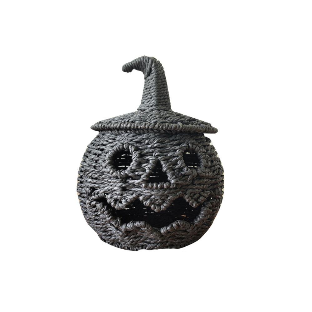 with Removable Lid Halloween Woven Pumpkin Handcrafted Pumpkin Storage Box  Thanksgiving