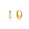 Champagne Moon Silver (Y) Gout Oval Earrings S Hl2E19243Y9Xxx