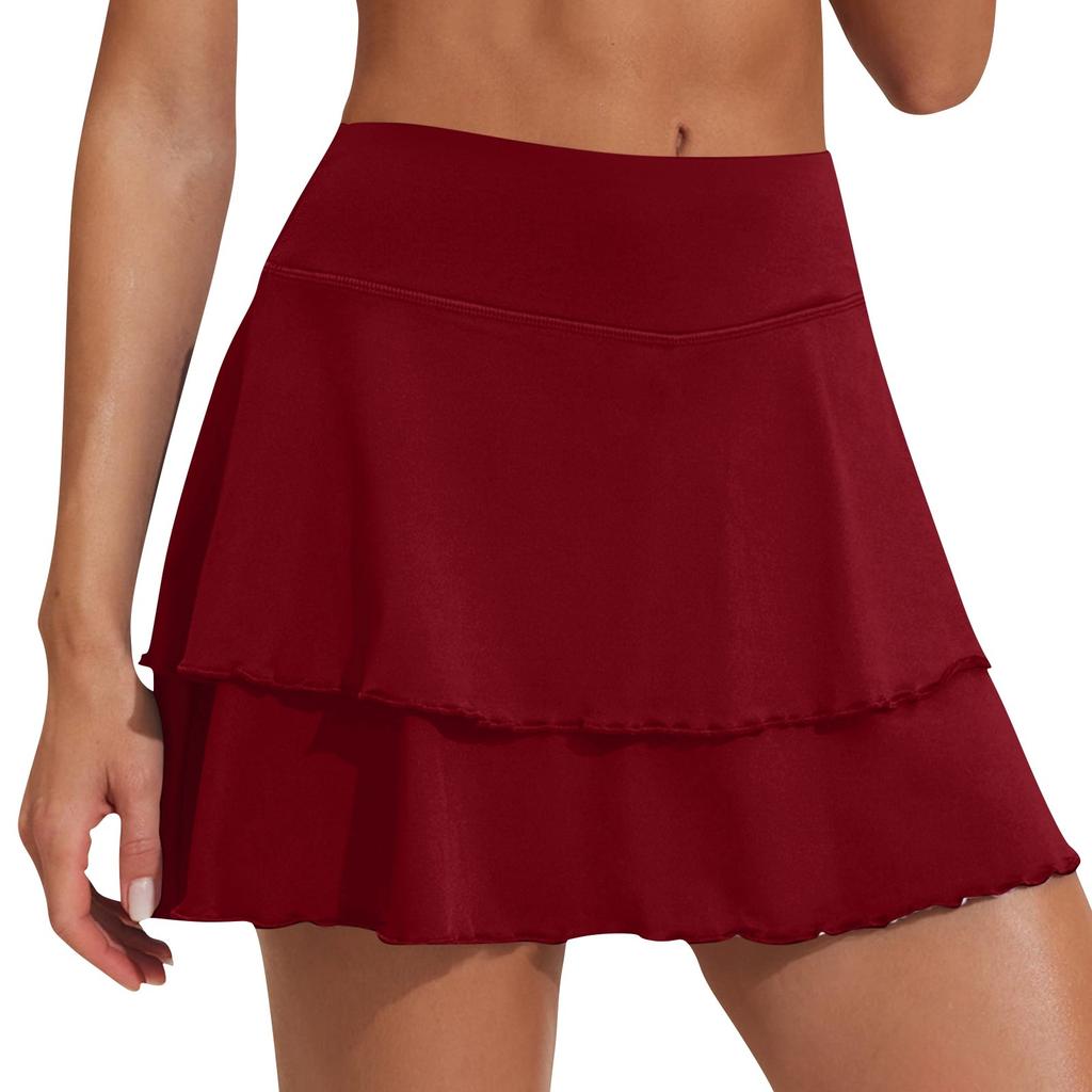 Saia de tênis plissada feminina, saia curta para exercícios de ioga e fitness, mulheres