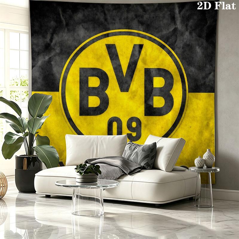 Borussia Custom Name Wall Tapestry Aesthetic Wall Hanging Printed Fabric Blanket Decorative Tapestries for Bedroom Living Room Home Decor