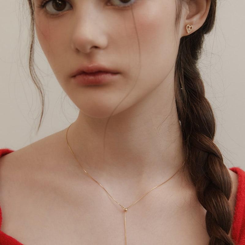 Tatiana (925 Silver) Heart Tail Y-Line Necklace NZ2425