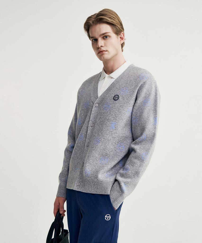 Sergio Tacchini M Daily V-Neck Cardigan (Melange Grey)
