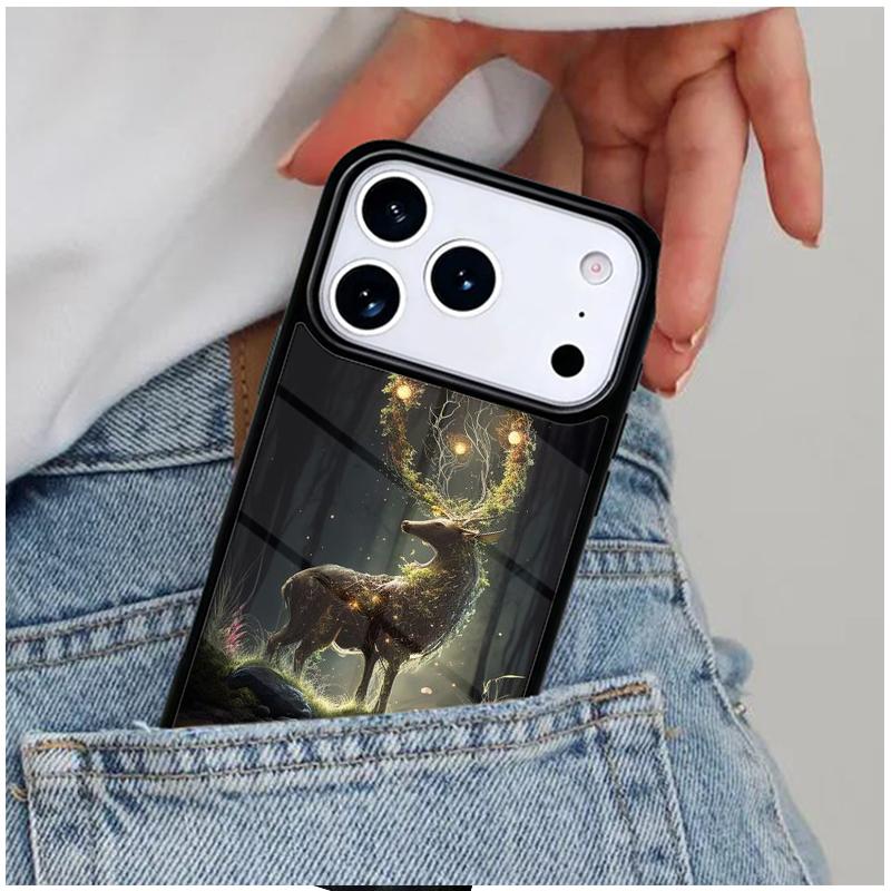 Deer Soft Phone Case for iPhone 16e 15 14 13 12 17 Pro Max Plus Air 17pro Cover Coque