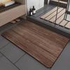 Imitation Wood Grain Minimalist Bathroom Floor Mat Anti Slip And Absorbent Quick Drying Shower Room Bathroom Home Decor