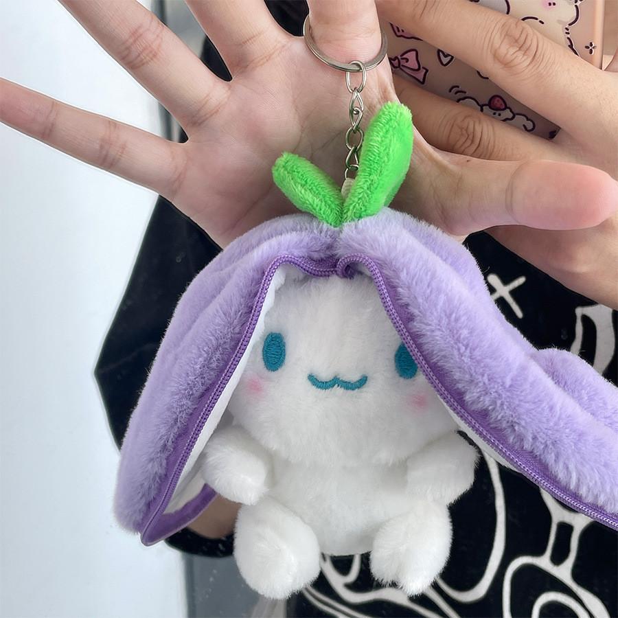 Entzückender Fruchtiger Hase Plüsch Schlüsselanhänger Niedliche Ananas Traube Erdbeere Karotte Puppen