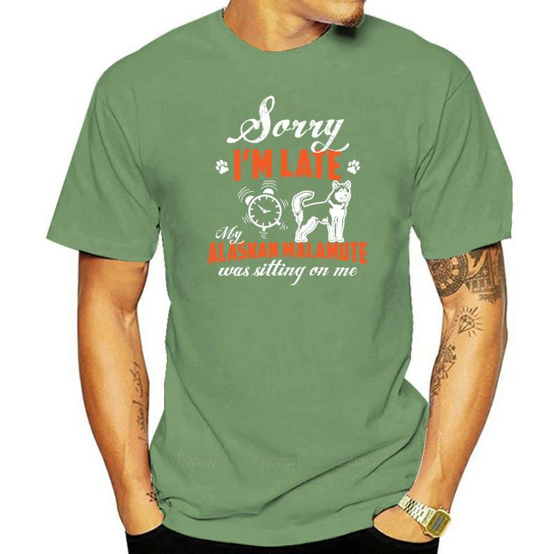 

Men summer Oneck tshirts Fashion Men Tshirt My Alaskan Malamute Was Sitting On Me T Shirt casual brand tee shirt cotton top S