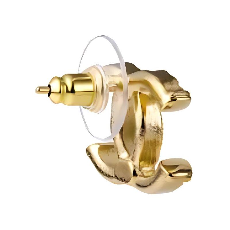 CHANEL [23A Handicraft Workshop New Products] 23A Fashion-forward Metal Earrings Women's Gold