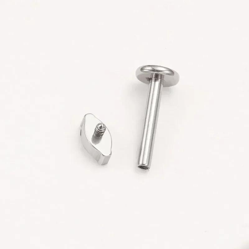 ASTM F136 Titan Labret Lippenpiercing 16G 18G Nasenring Tragus Marquise CZ Helix Knorpel Conch Ohrring Piercing Schmuck