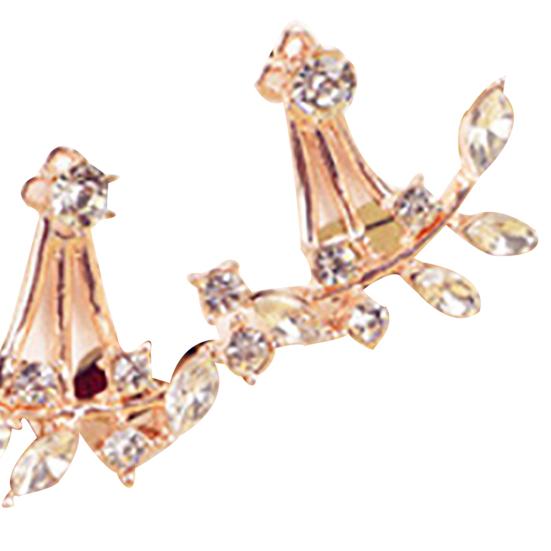 1 Pair Women Earrings Attractive Jewelry Gift Mini Women Rhinestone Ear Studs for Wedding