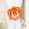 Modern Curtain Tiebacks Peony Flower Pattern Curtain Holdbacks 2Pieces for Living Space Window Decoration