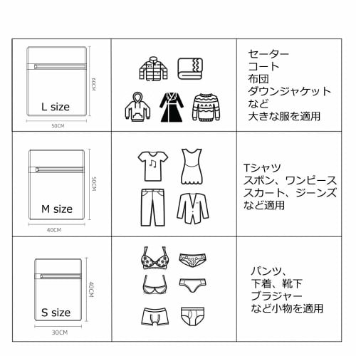 TAMA KOUGEI Laundry Net Set, Square, 5 Pieces, L: 60*50cm*1, M: 50*40cm*2, S: 40*30cm*2, Fluorescent-Free, Antibacterial, Fine Mesh, Durable, Suitable
