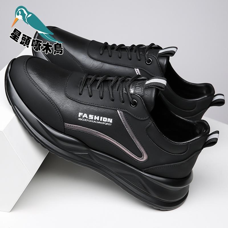 2025 popular men's shoes four seasons tide with solid color sports shoes breathable mesh single shoes shoes